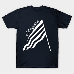 Tilted Colorguard White Flag T-Shirt